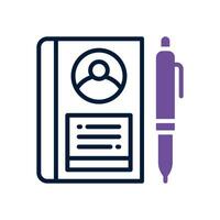 note book dual tone icon. vector icon for your website, mobile, presentation, and logo design.