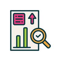 data analysis filled color icon. vector icon for your website, mobile, presentation, and logo design.