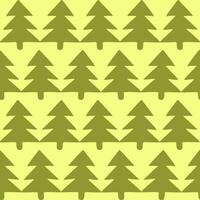 Geometry Christmas tree seamless pattern. Fir tree colorful background for Wrapping paper, Banner, Postcard, Wallpaper. Flat style cartoon vector illustration, Holiday and New year template.