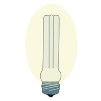 Halogen Turned on Light bulb vector icon. Color vector icon isolated on white background halogen bulb. Flat cartoon illustration, save energy concept, innovation and electricity.