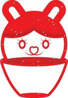 Cute Cat within a coffee cup vector