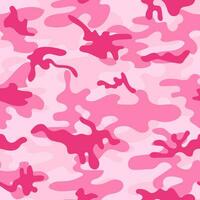 Pink camouflage seamless pattern in Pinkcore style. Vector camouflage for clothing design. Pink camouflage military pattern