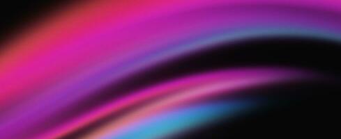 Purple magenta pink blue abstract color wave black background grainy texture banner website header design photo