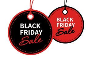 Black Friday sale black tag. vector