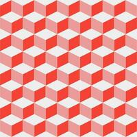 Red cube pattern. cube pattern. cube pattern background. cube background. For backdrop, decoration, Gift wrapping vector