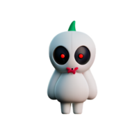 3D cute little ghost character, Boos, Halloween by AI generative png