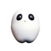 3d linda pequeño fantasma personaje, abucheos, Víspera de Todos los Santos por ai generativo png