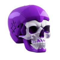 Purple Skull 3D PNG Image Transparent Background Ai Generative