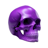 Purple Skull 3D PNG Image Transparent Background Ai Generative