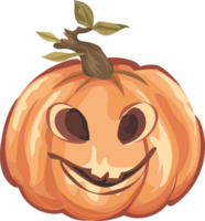 halloween söt pumpa på transparent bakgrund. png