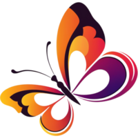 Butterfly logo icon. AI Generative png