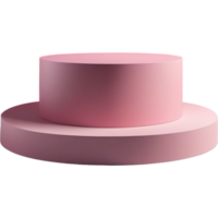 Pink podium pedestal. AI Generative png