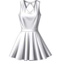 blanco corto vestido. ai generativo png