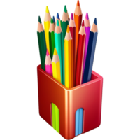 Colorful color pencils. AI Generative png