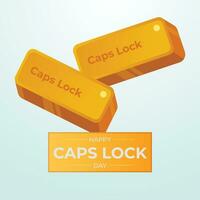 CAPS LOCK DAY design template good for celebration usage. capslock vector illustration. flat vector design. vector eps 10.