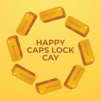 CAPS LOCK DAY design template good for celebration usage. capslock vector illustration. flat vector design. vector eps 10.