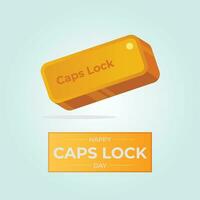 CAPS LOCK DAY design template good for celebration usage. capslock vector illustration. flat vector design. vector eps 10.