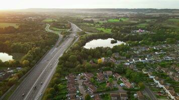 Urban Connectivity Aerial Shot of Expressway and Bridge video