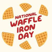 National Waffle Iron Day design template good for celebration usage. waffle iron vector image. vector eps 10. flat design.