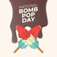 National Bomb Pop Day design template good for celebration usage. ice cream design template. flat design. vector eps 10.