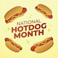 National Hot Dog Month design template good for celebration usage. hot  dog vector image. flat design. vector eps 10.