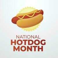 National Hot Dog Month design template good for celebration usage. hot  dog vector image. flat design. vector eps 10.