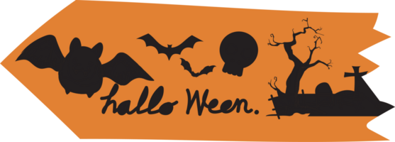 Halloween Washi Band auf transparent Hintergrund. png