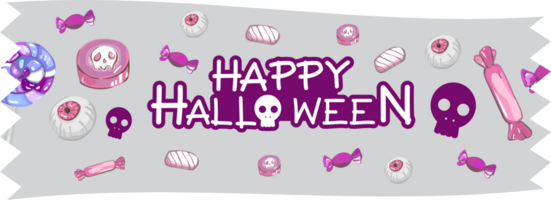 Halloween washi nastro su trasparente sfondo. png