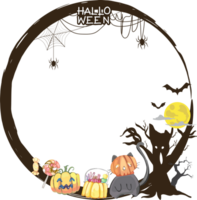 Halloween effrayant Cadre sur transparent Contexte. png