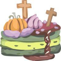 Halloween Dessert auf transparent Hintergrund. png