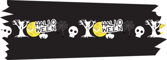 Halloween Washi Band auf transparent Hintergrund. png