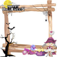 Halloween unheimlich Rahmen auf transparent Hintergrund. png