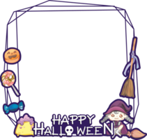 Halloween effrayant Cadre sur transparent Contexte. png