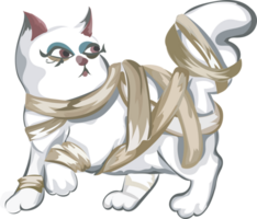 Halloween cute cat on transparent background. png