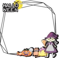 halloween skrämmande ram på transparent bakgrund. png