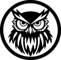 Owl, Minimalist and Simple Silhouette - Vector illustration