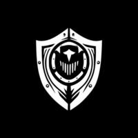 Shield - Black and White Isolated Icon - Vector illustration