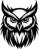 Owl - Black and White Isolated Icon - Vector illustration