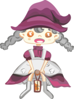 Halloween little witch. png