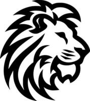 Lion - Black and White Isolated Icon - Vector illustration