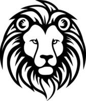 Lion - Black and White Isolated Icon - Vector illustration