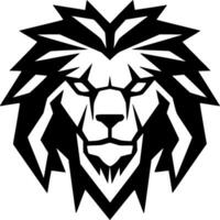 Lion, Black and White Vector illustration