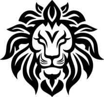 Lion - Black and White Isolated Icon - Vector illustration