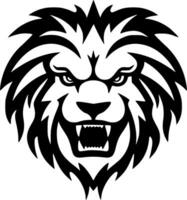 Lion, Black and White Vector illustration