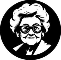 abuela, minimalista y sencillo silueta - vector ilustración