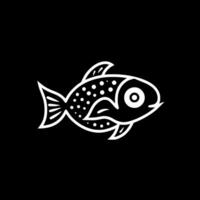 Fish, Black and White Vector illustration