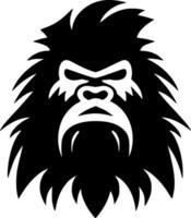 Bigfoot, Black and White Vector illustration