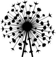 Dandelion, Minimalist and Simple Silhouette - Vector illustration