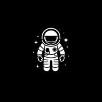 astronauta, minimalista y sencillo silueta - vector ilustración