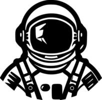 astronauta, negro y blanco vector ilustración